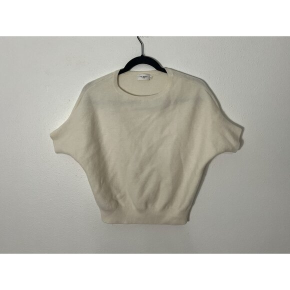 The Reset R Label Sweater Size Medium Ivory Knit 100% Wool Dolman Sleeve - Picture 2 of 14